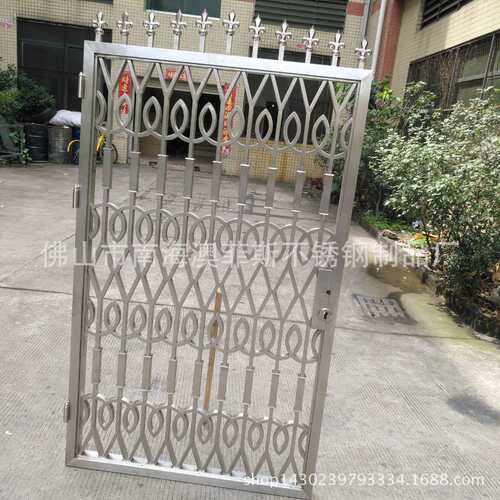 不锈钢镂空入户单双开门小区别墅庭院金属大门拉丝厂家生产可来图