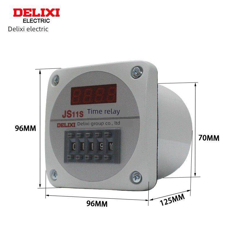 德力西时间继电器数显式JS11S 0.01S-9999H AC220V 380V 24V可调