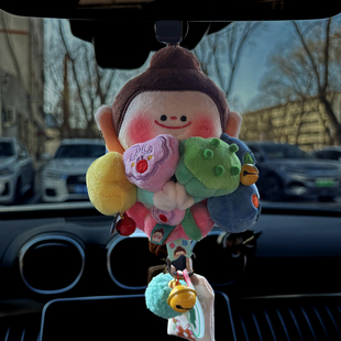 佛小伴汽车后视镜挂件云冈石窟莲花小佛玩偶文创纪念品挂饰高级感