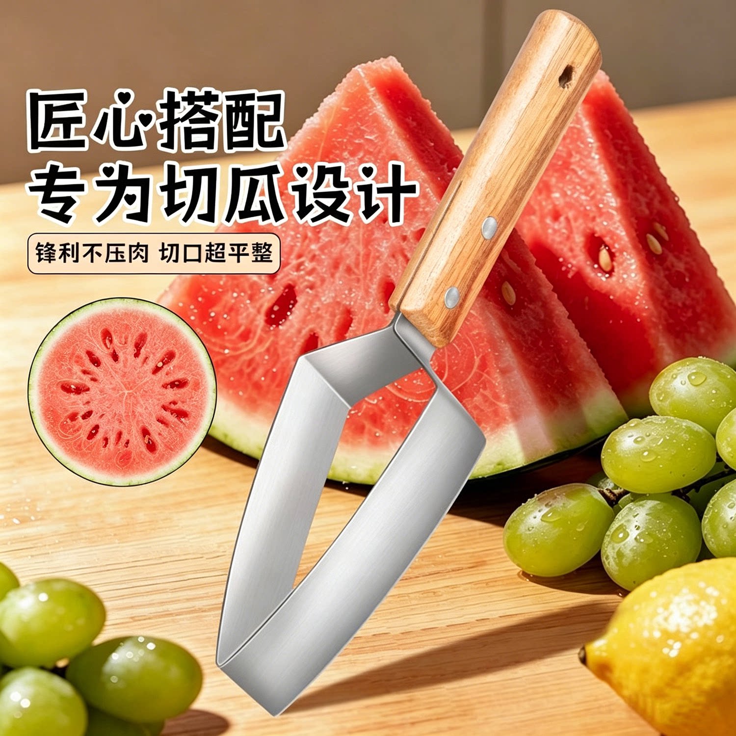 不锈钢切瓜神器创意切水果神器便捷瓜果切新款三角西瓜切块神器