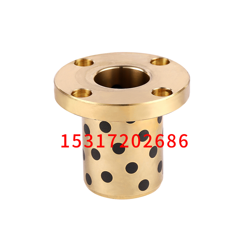 圆法兰石墨铜套轴承 自润滑耐磨无油衬套MPTFZ内径25 30 35 40 50