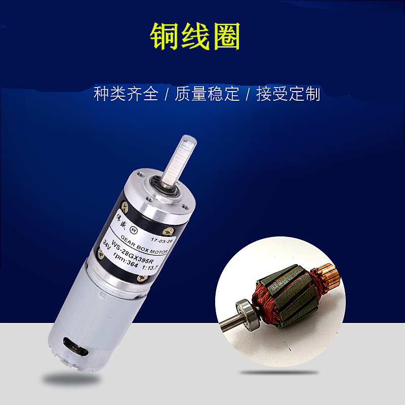28GX395R行星减速电机12Vy微型直流减速电机24V正反转齿轮慢速马