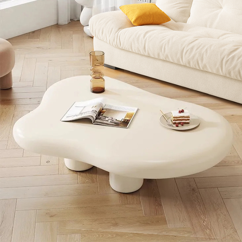 云朵茶几客厅2024新款家用小户型奶油风茶桌法式轻奢异形网红桌子