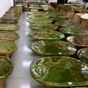 大号简约石头大理石茶台 家用天然古青玉石茶盘整块茶海中式