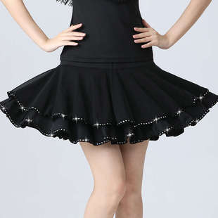 拉丁舞裙练功服跳舞短裙半身裙广场舞裙子演出服舞蹈裙吉特巴恰恰