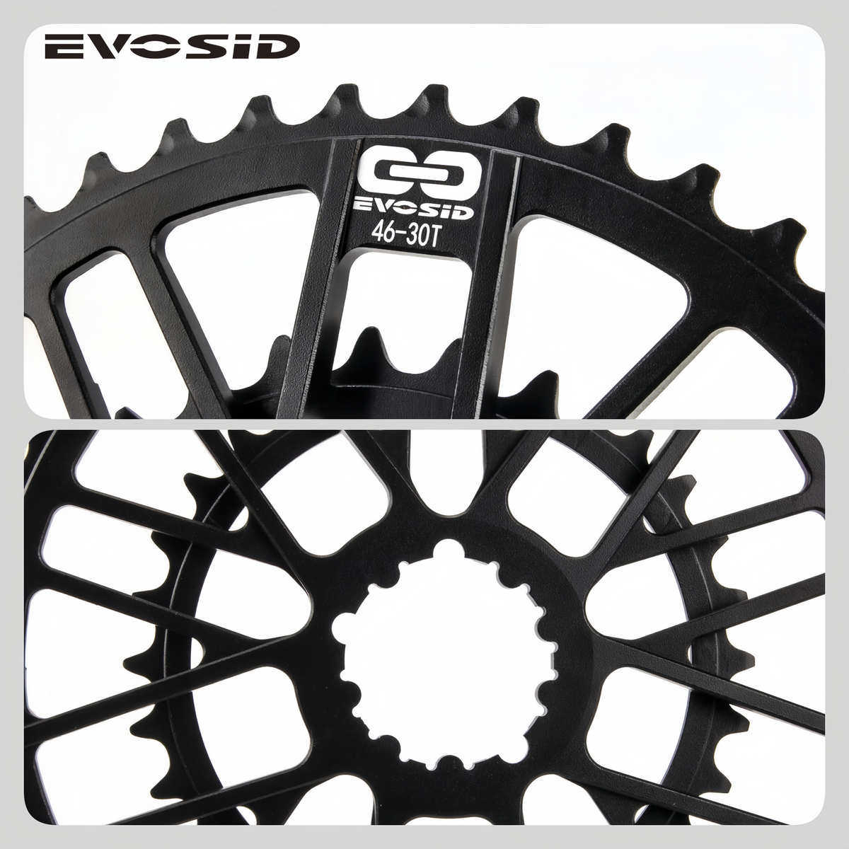 公路自行车牙盘48-32T瓜车盘片46-30T三钉直装GXP砾石车双盘50-34