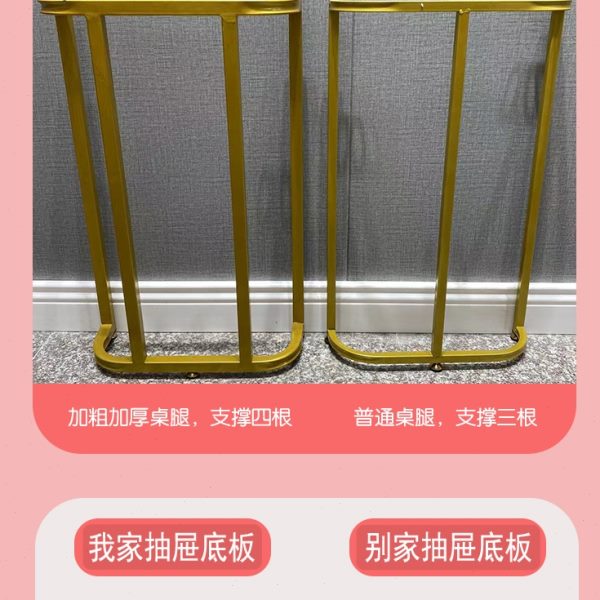 妆桌梳妆台一体化小户岩实木板化妆台卧室现代简约收纳柜轻奢高端