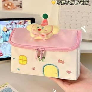 颜值小学生女可爱 初中大容量ins风孩铅笔盒高女生文具盒笔袋新款