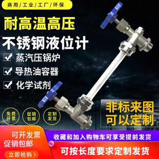 锅炉高温玻璃管水位计耐高温蒸汽高压液位计导热油油位计耐腐蚀