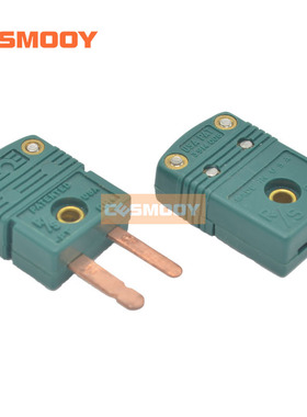 R/S绿色热电偶测温插头 插座SMPW-R/S-MF铂铑热电偶连接端子
