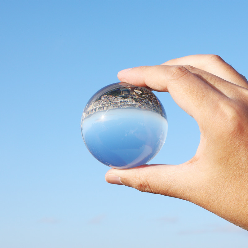 透明大玻璃球珠子实心水晶球摆件直径贴I画涂布弹珠工艺装饰抛光