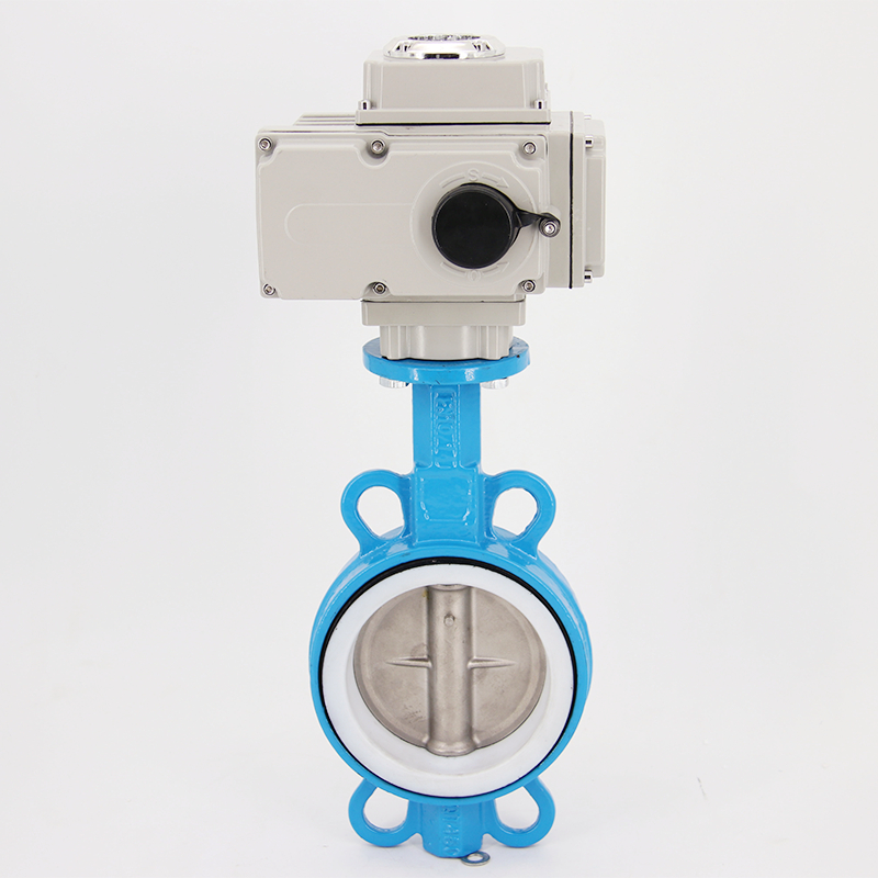 D971X-16Q电动蝶阀对夹式四氟不锈钢阀门DN40 50 65 100 150 200