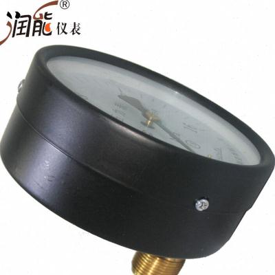 压力表普通轴向无边压力表Y100Z水压表管道气压表指针压力表0-25M