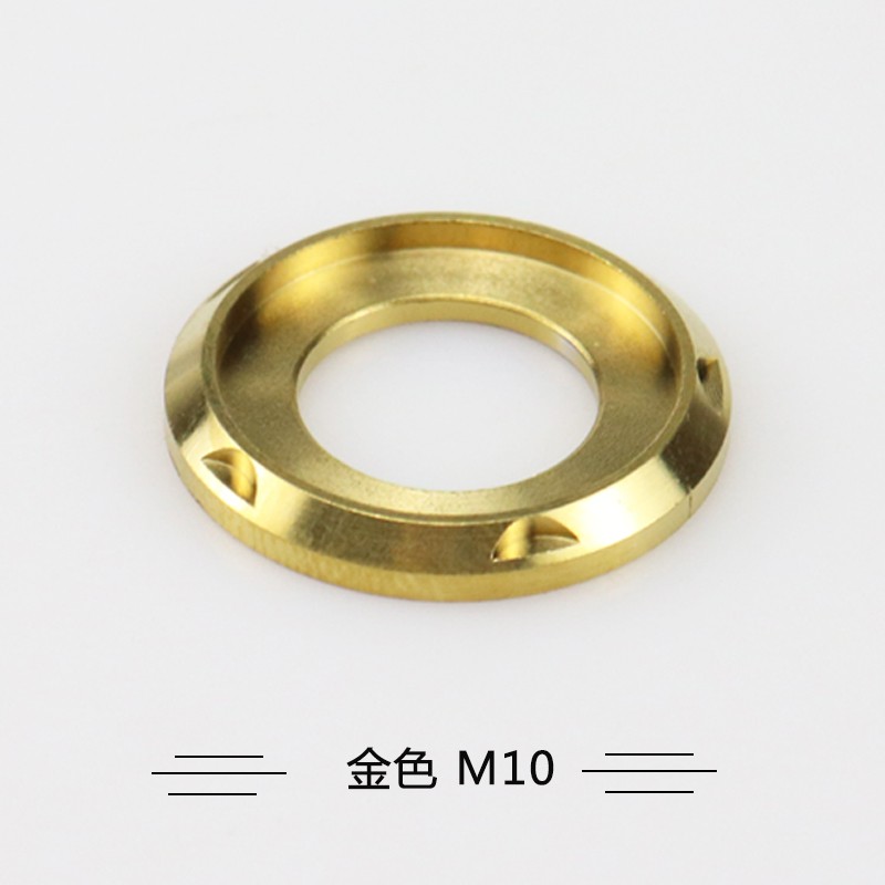 ONTi钛合金花式台l阶垫圈M5/M6/M8/M10螺丝法兰加大金色烧蓝垫片