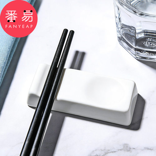 筷子托A1pn001-筷子架托餐具摆台两用筷托汤勺架筷枕家用筷架白色