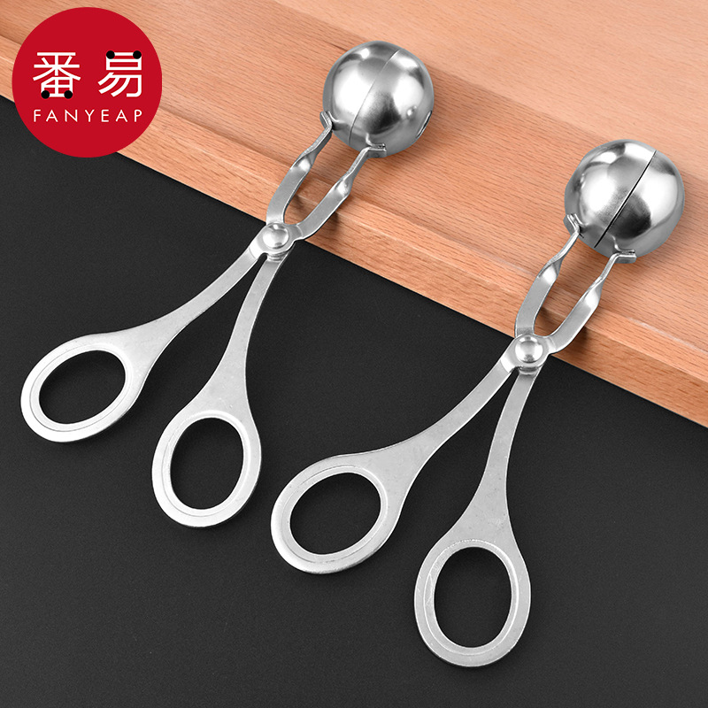 肉丸勺A1pq801-肉丸子制作器勺子不锈钢家用厨房炸肉圆捏肉圆模具