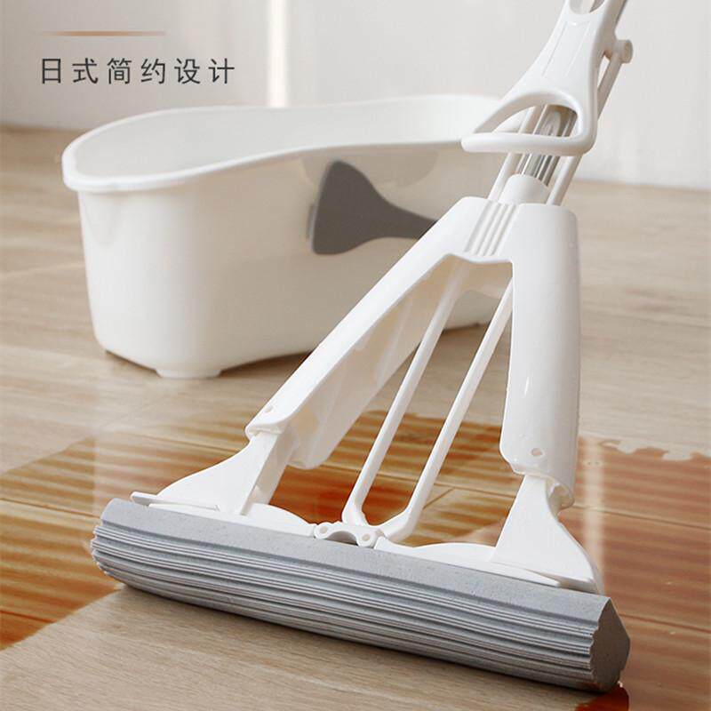 瑞丽达38CM大号胶棉拖把家用对折式拖布吸水地拖墩布海绵拖把头