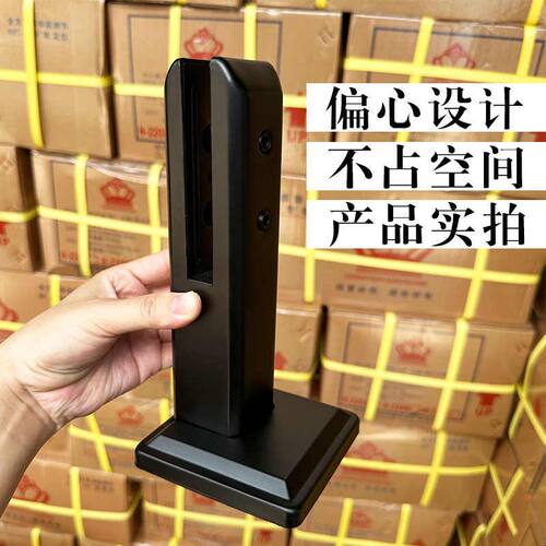 偏心玻璃夹免打孔不锈钢立柱底座玻璃护栏配件楼梯玻璃扶手固定夹