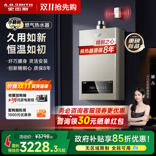 【TM5升级】AO史密斯家用小精钢天燃气热水器16升EC3恒温节能省电