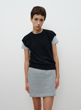 FILGood 2色可选100羊绒针织背心内置薄垫肩 单穿内搭FG05K01