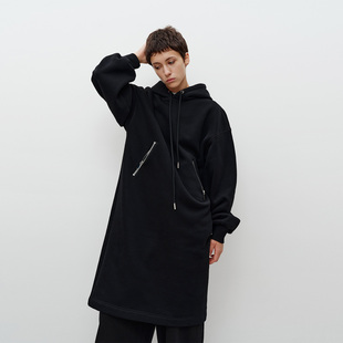 面料轻薄加绒且不厚重FG02HD01 口隐形口袋 FILGood卫衣连衣裙 袖