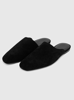 FILGood26春季新款 黑色穆勒平底拖鞋平底款 FG05SH02