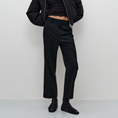 FILGood25年秋季 型显瘦单品FG04P15 100羊毛黑色九分西裤 直筒版