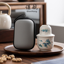 谦航温酒壶二两黄酒暖酒壶酒杯烫酒壶家用陶瓷酒具套件温酒器复古