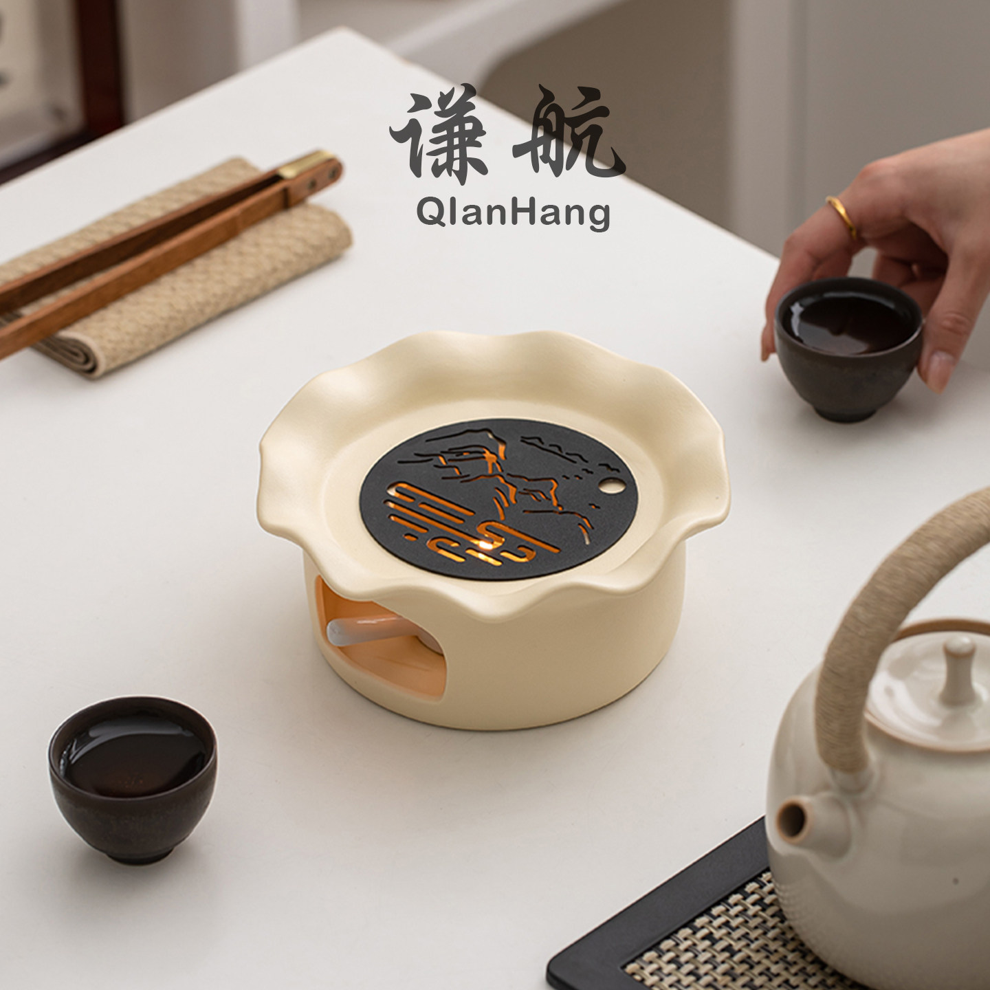 谦航蜡烛温茶炉玻璃茶壶加热底座酒店餐厅泡花茶壶保温煮茶器家用,餐饮具,煮茶炉,淘宝优惠券,粉丝福利购,淘宝优惠卷