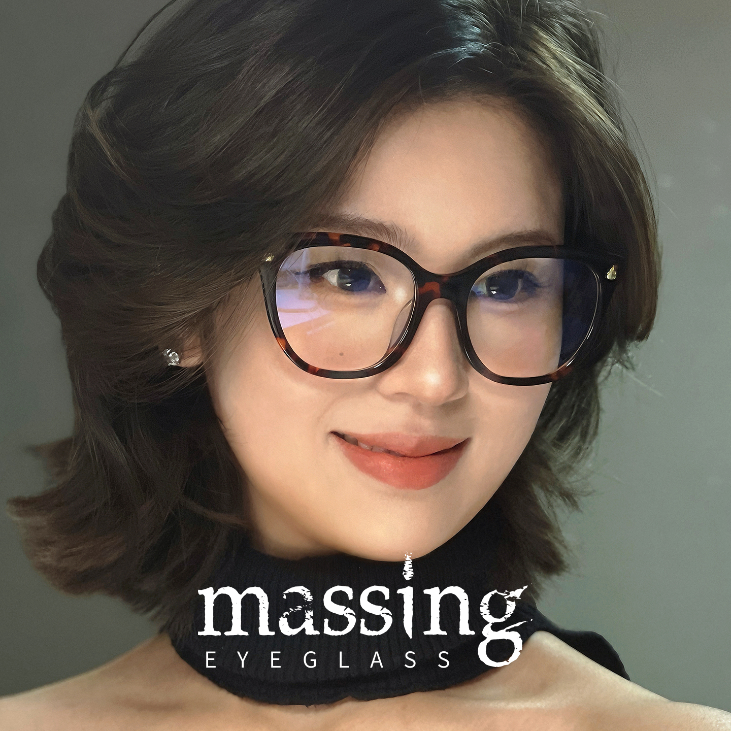 Massing大框显脸小超轻眼镜架