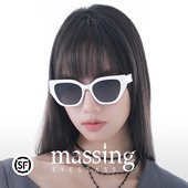 032 A&M 25新款 massing猫眼墨镜高级感开车白框防紫外线男女款