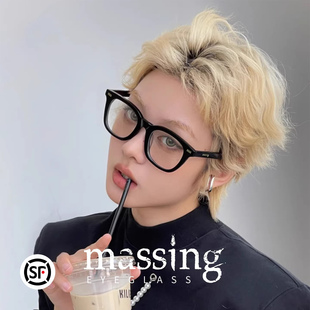 massing方框板材眼镜显脸小素颜神器男女同款近视可配镜A&M-004