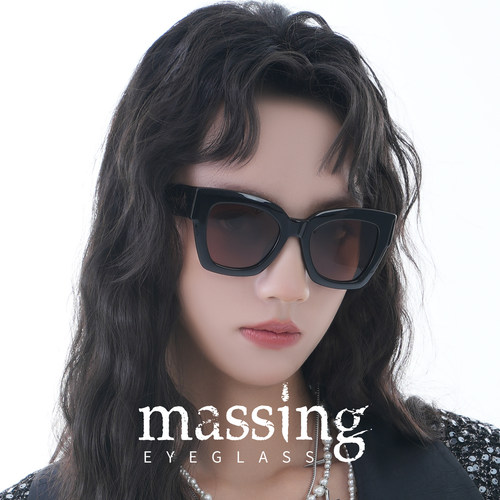 massing防紫外线大框复古太阳镜