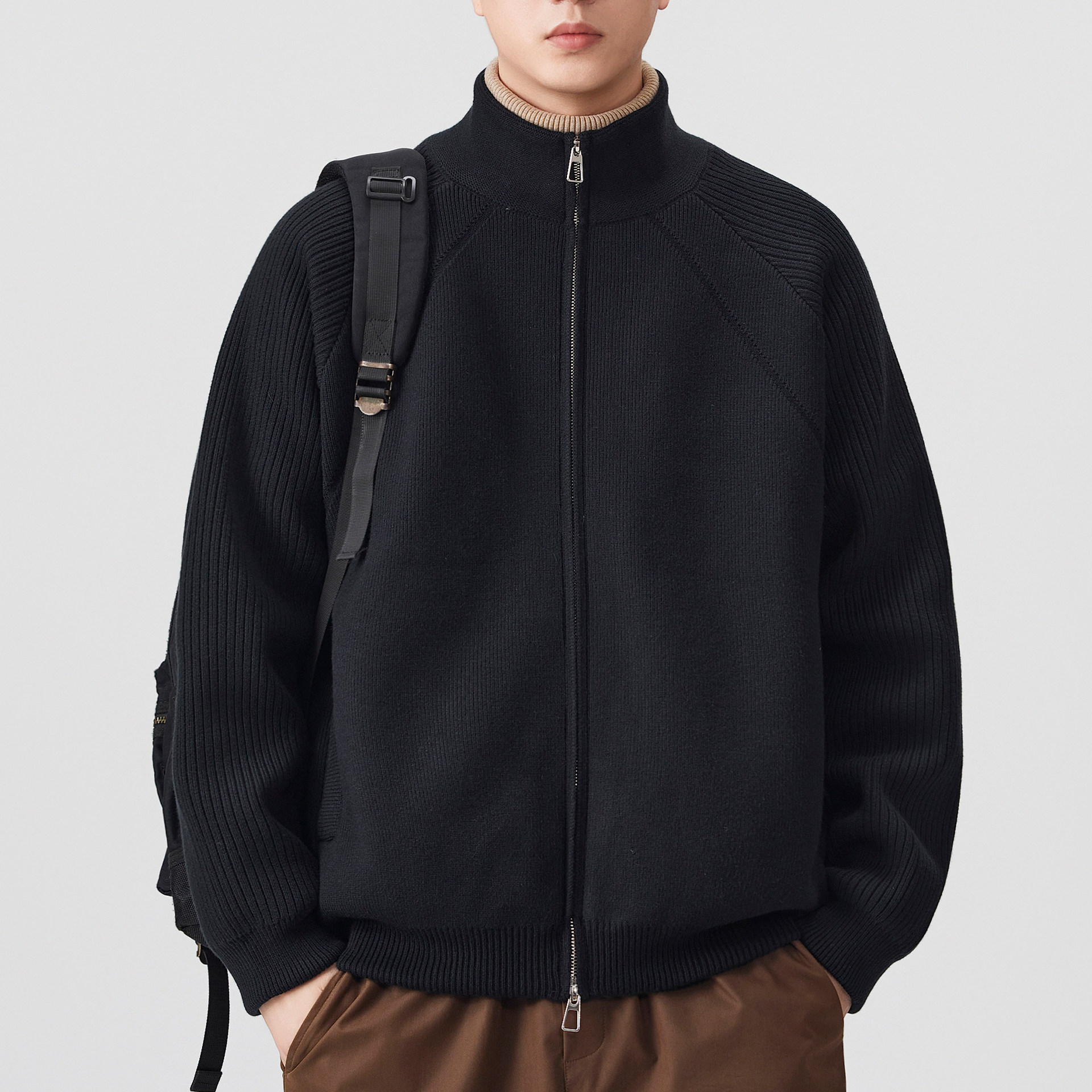 2026冬季新款毛衣羽绒服男开衫
