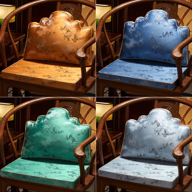 中式坐垫靠山枕红l木椅子座w垫靠垫一体罗汉床大靠枕沙发靠背垫定