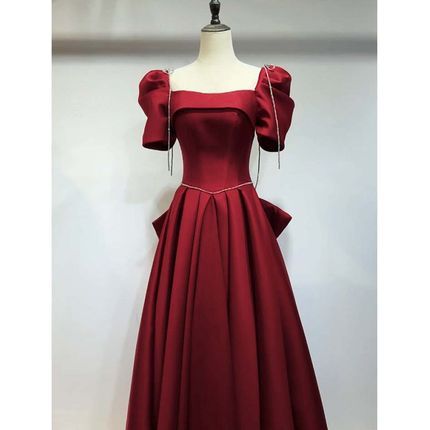 现货速发b敬酒服新娘在逃公主平时可穿红色结婚订婚礼服女回门法