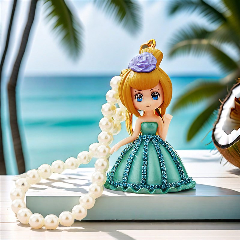 镶钻卡通公主汽车钥匙扣可爱女包挂件女孩钥匙链圈学生娃娃机礼品