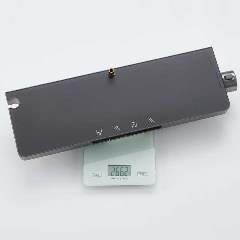 优质德国枪灰色恒温花洒套装哑白色淋浴器浴室置物架喷枪数显沐浴