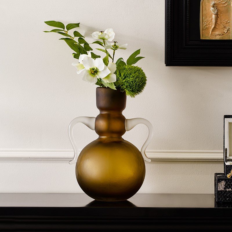 中古复古花瓶摆件售楼处大堂茶几展厅博古架开放格软装饰琉璃花器