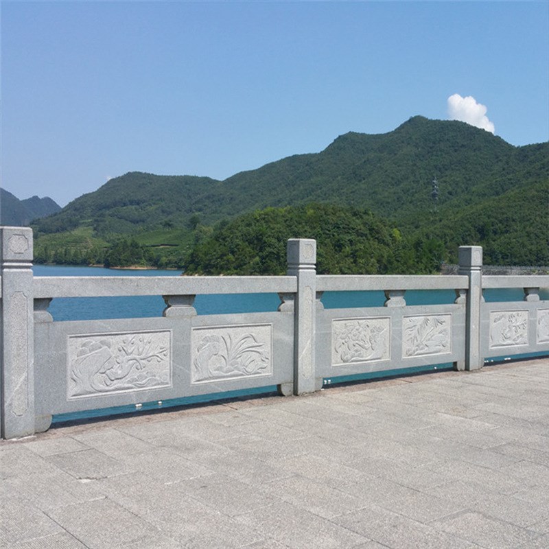 花岗岩石栏杆公园庭院池塘河道石栏杆围栏景区桥梁大理石河道护栏