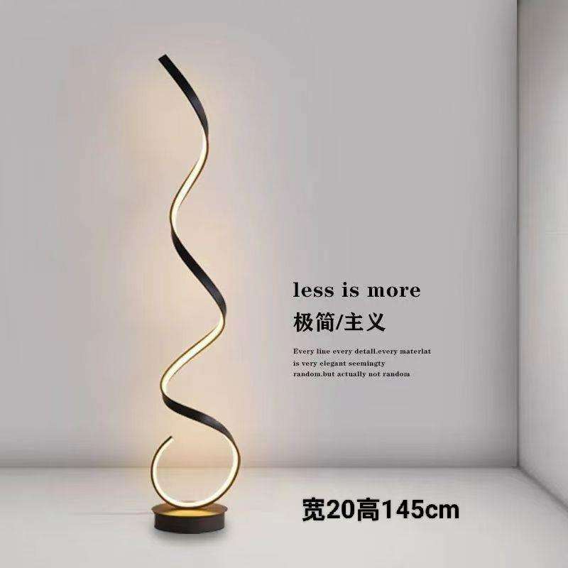 简约现代客厅落地灯艺术led无主灯创意线条极简螺旋立式轻奢台灯
