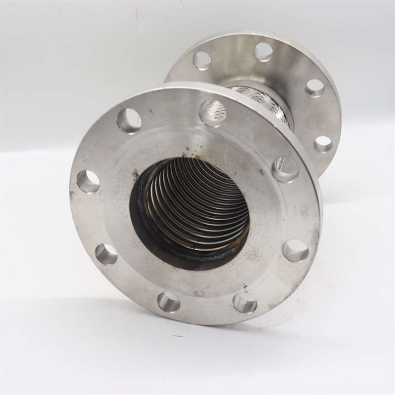 大口径金属软管DN300不锈钢法兰金属软管钢带编织大口径波纹管