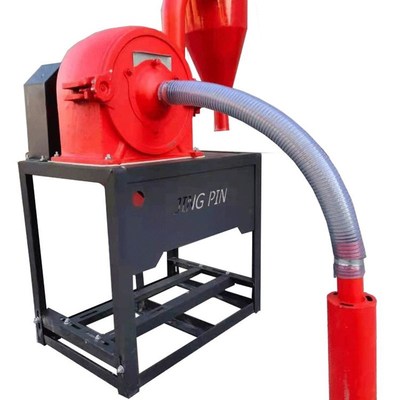 自吸式玉米粉碎机k无尘养殖饲料五谷杂粮打磨打料机大小型商用家