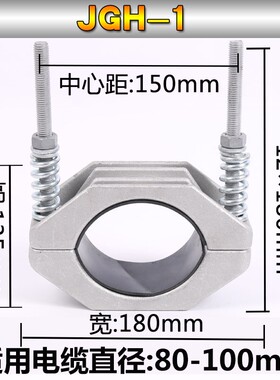 直销单芯铝合金夹具高压电缆固定夹JGH-012346电缆卡线夹抱箍金具