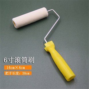 拇指短羊毛4寸滚筒12个盒装滚刷细毛乳胶漆底面漆平涂油漆辊子
