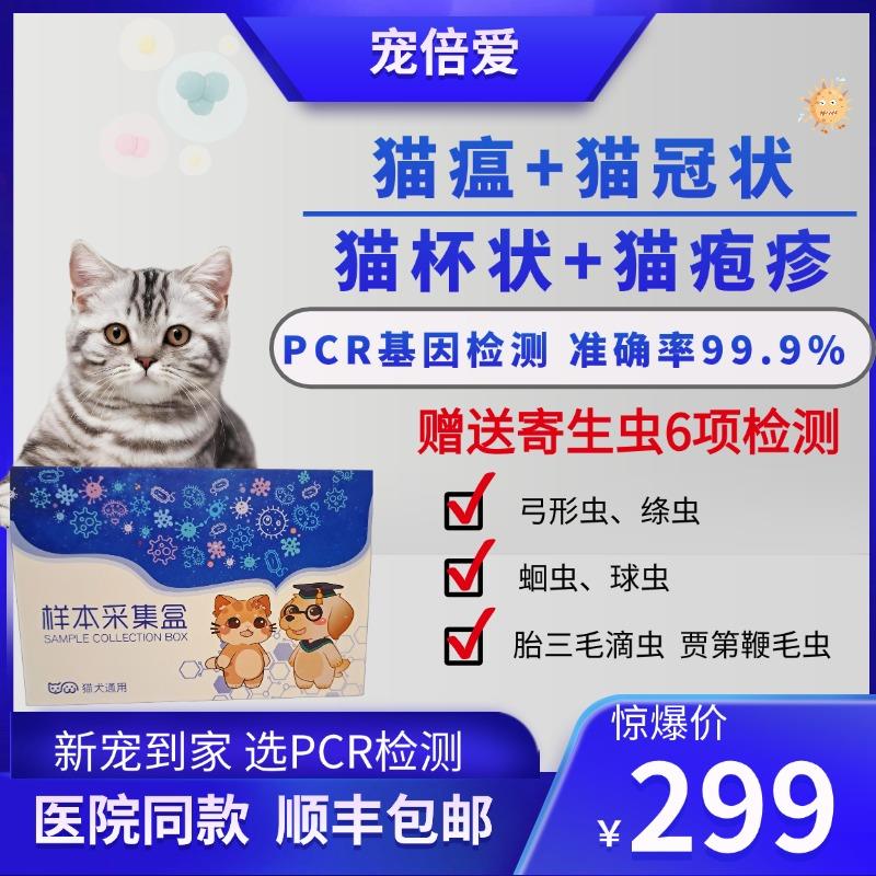 猫咪体检套餐猫瘟杯状猫疱疹病毒PCR基因检测赠寄生虫弓形虫蛔虫