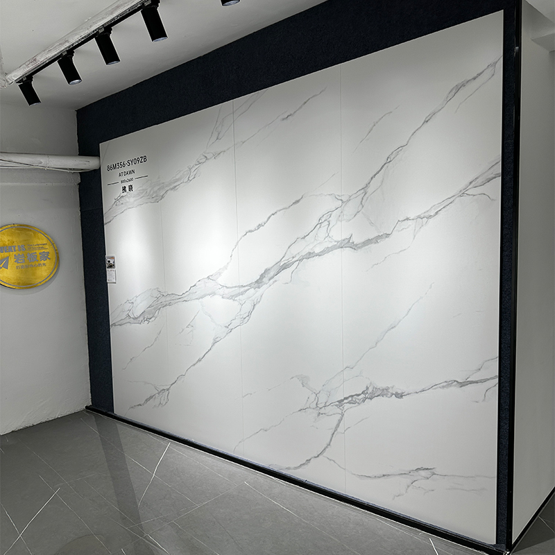 直销新品b岩板电视背景o墙客厅岩板大板800x2600连纹石材影视墙20