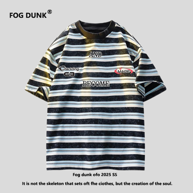 FOGDUNK潮牌字母数字印花T恤