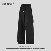 DUNK潮牌痞帅日系复古伞兵工装 裤 男士 FOG 春夏宽松机能冲锋裤 子