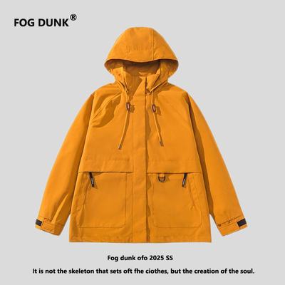 FOG DUNK2025春季新款玫瑰的故事黄同款冲锋衣工装外套户外夹克